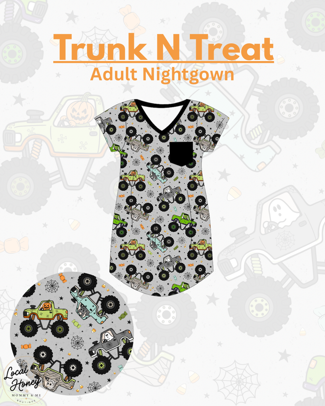 Pre order Trunk n Treat Adult nightgown