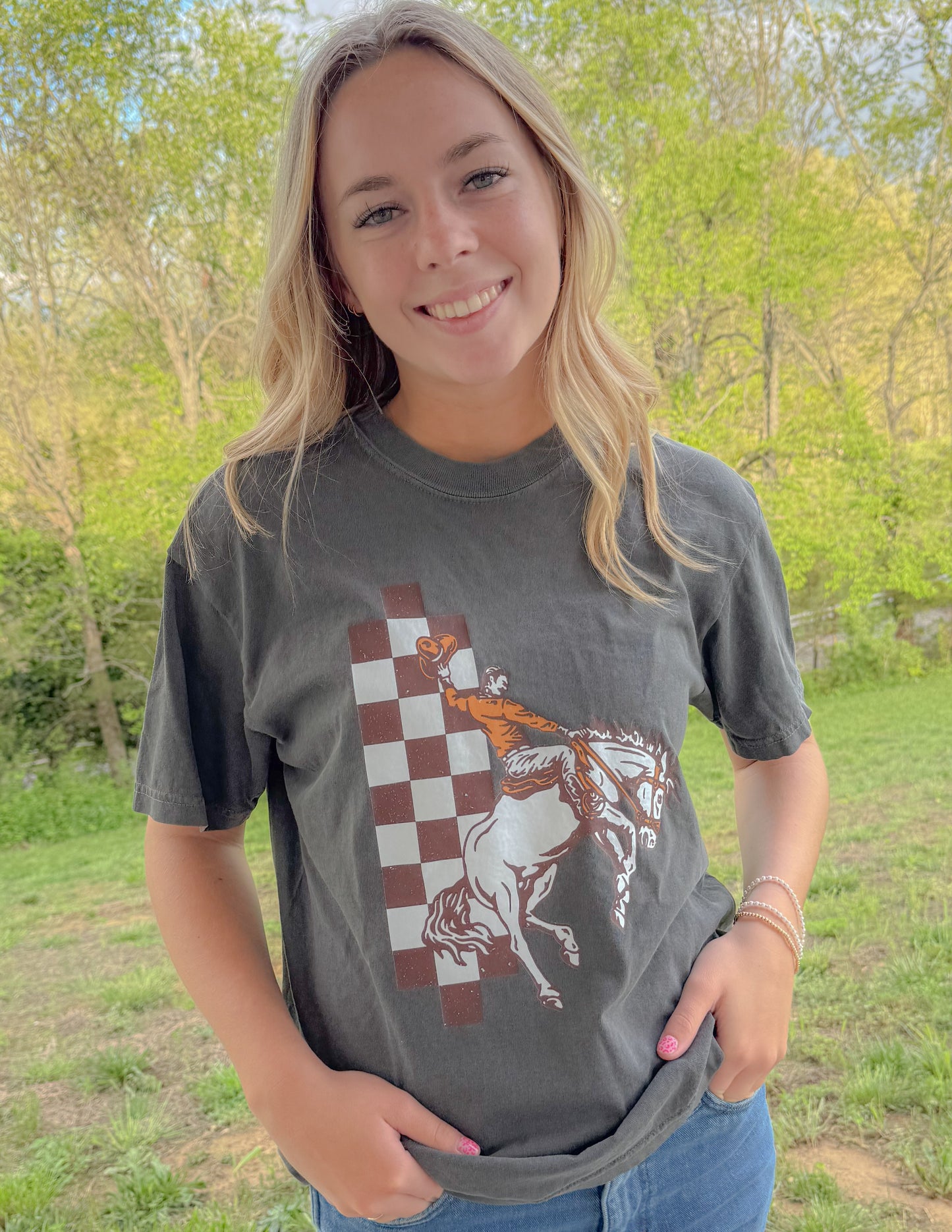 Checkered Bronc Comfort Color