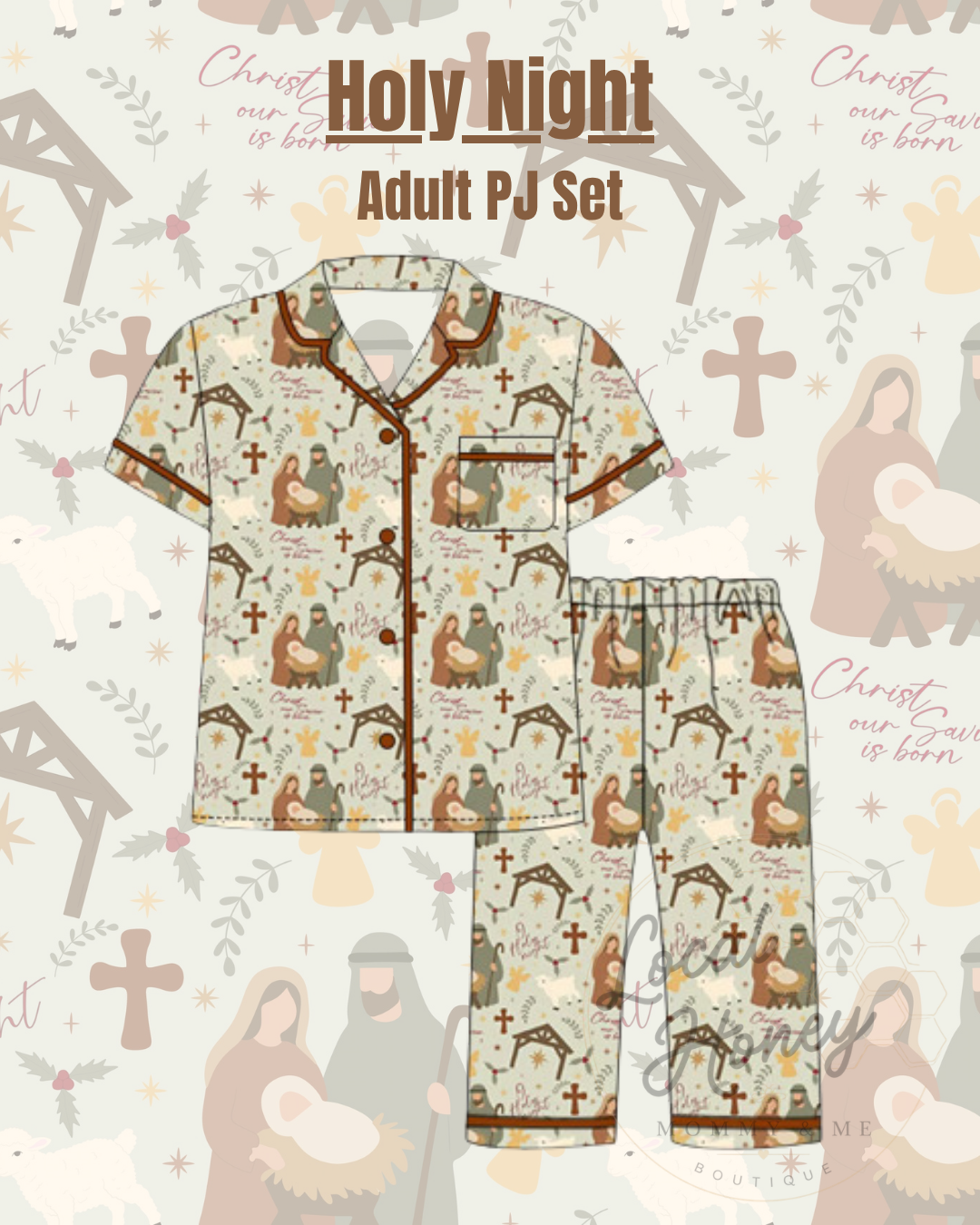 Pre order Adult Pj set Holy Night