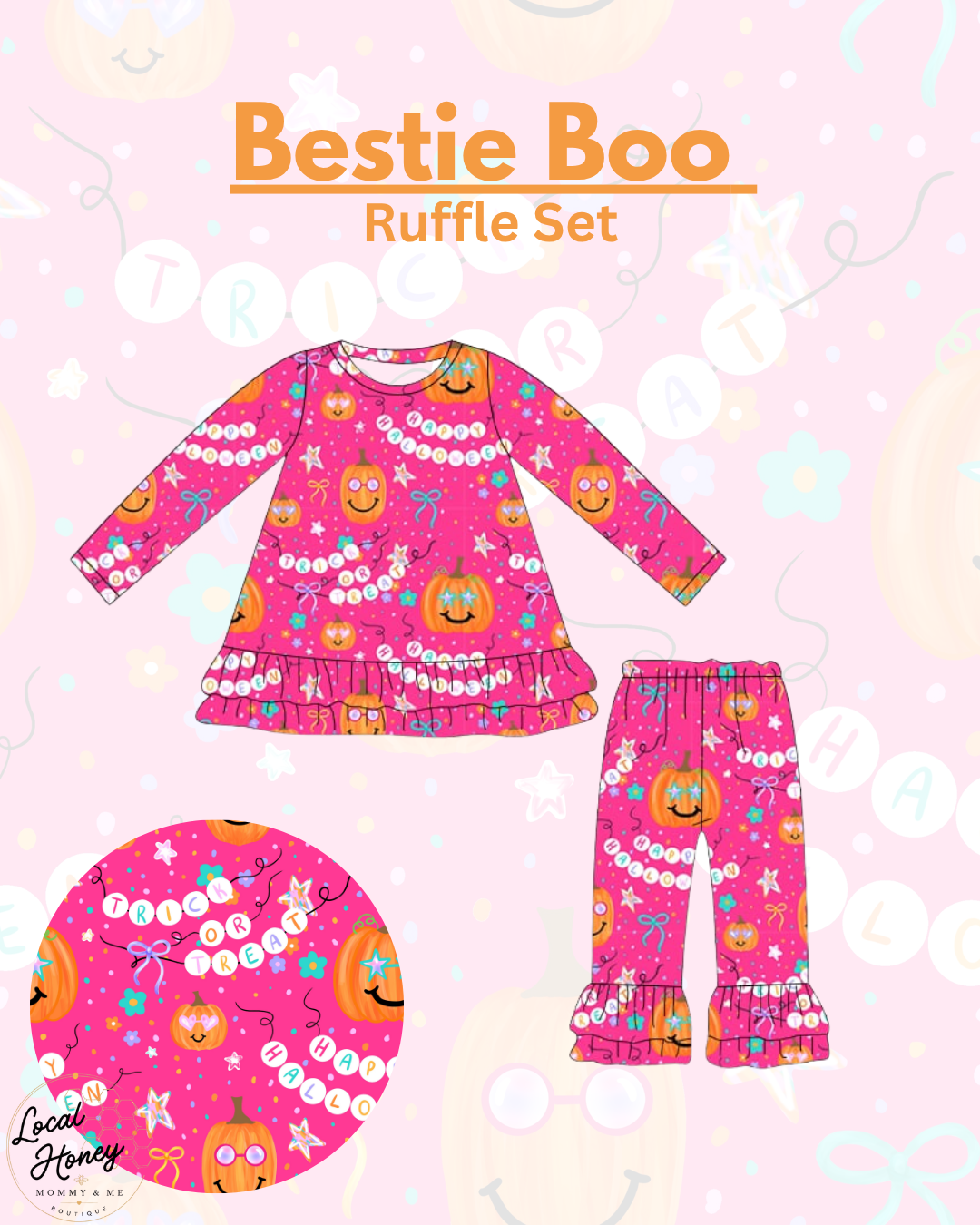 Pre order Bestie Boo Ruffle set