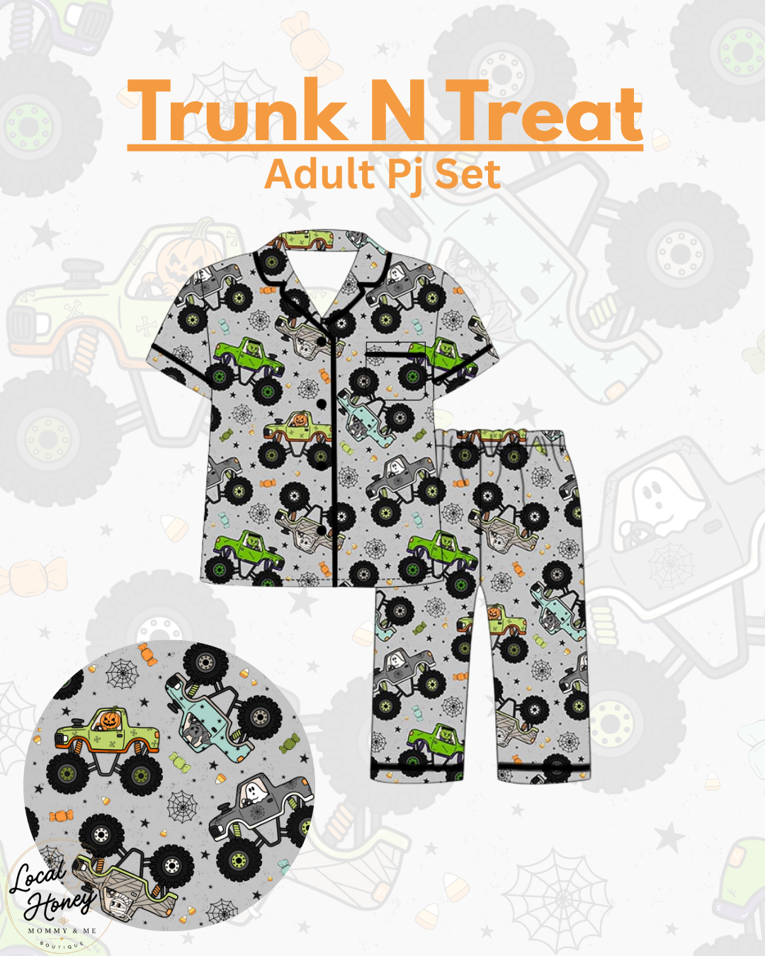 Preorder Trunk n Treat Adult Pj set