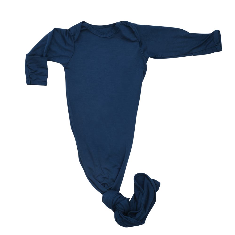 Navy Blue Knotted Gown with Knotted Hat