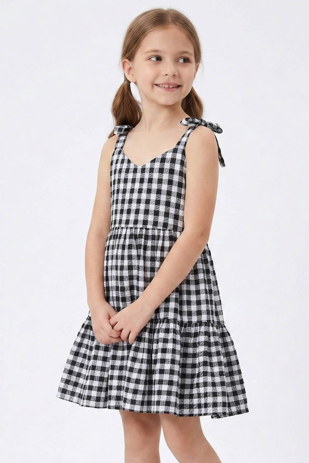 Mommy & Me Gingham Ruffle Dress