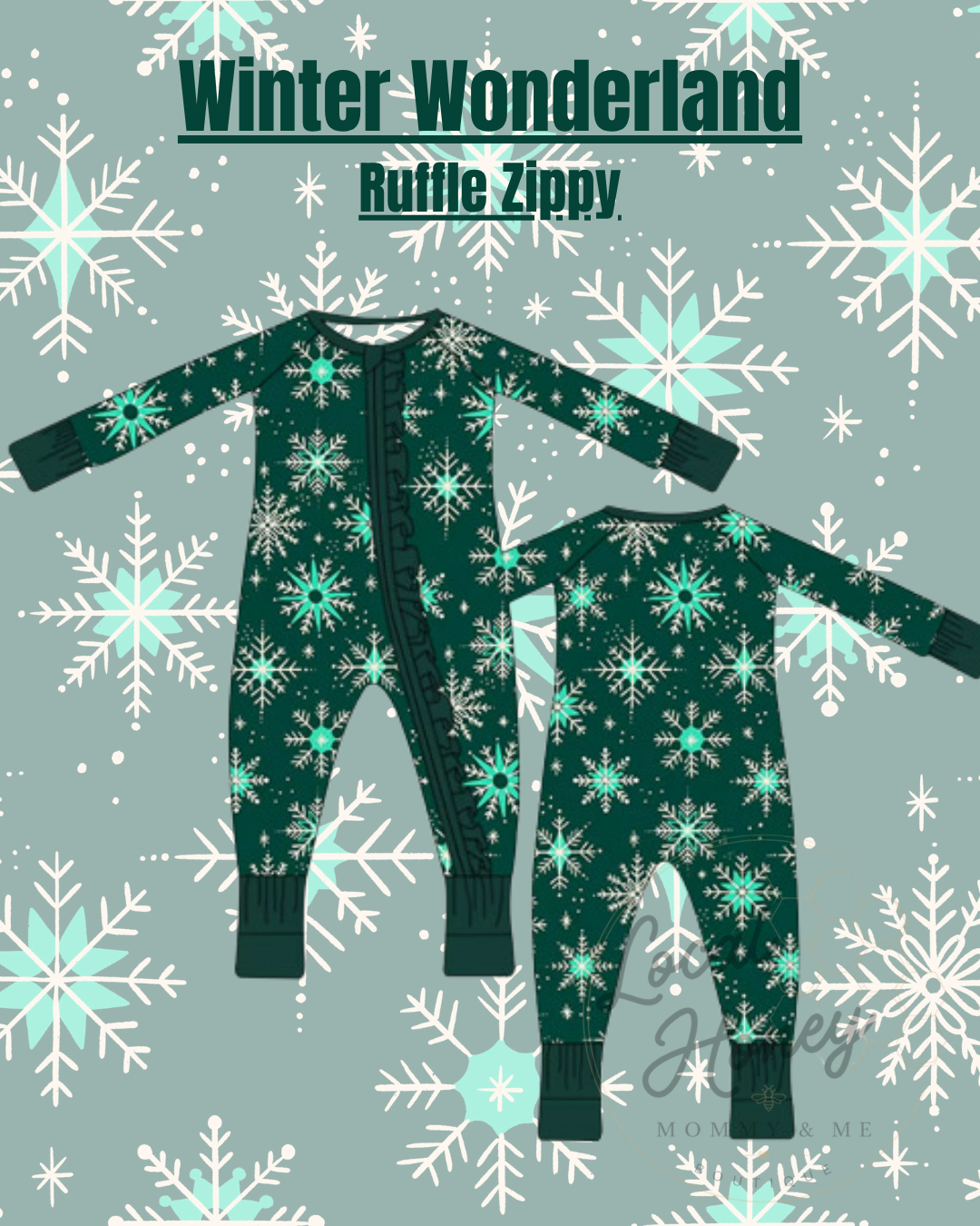 Pre order Ruffle Zippy Winter Wonderland