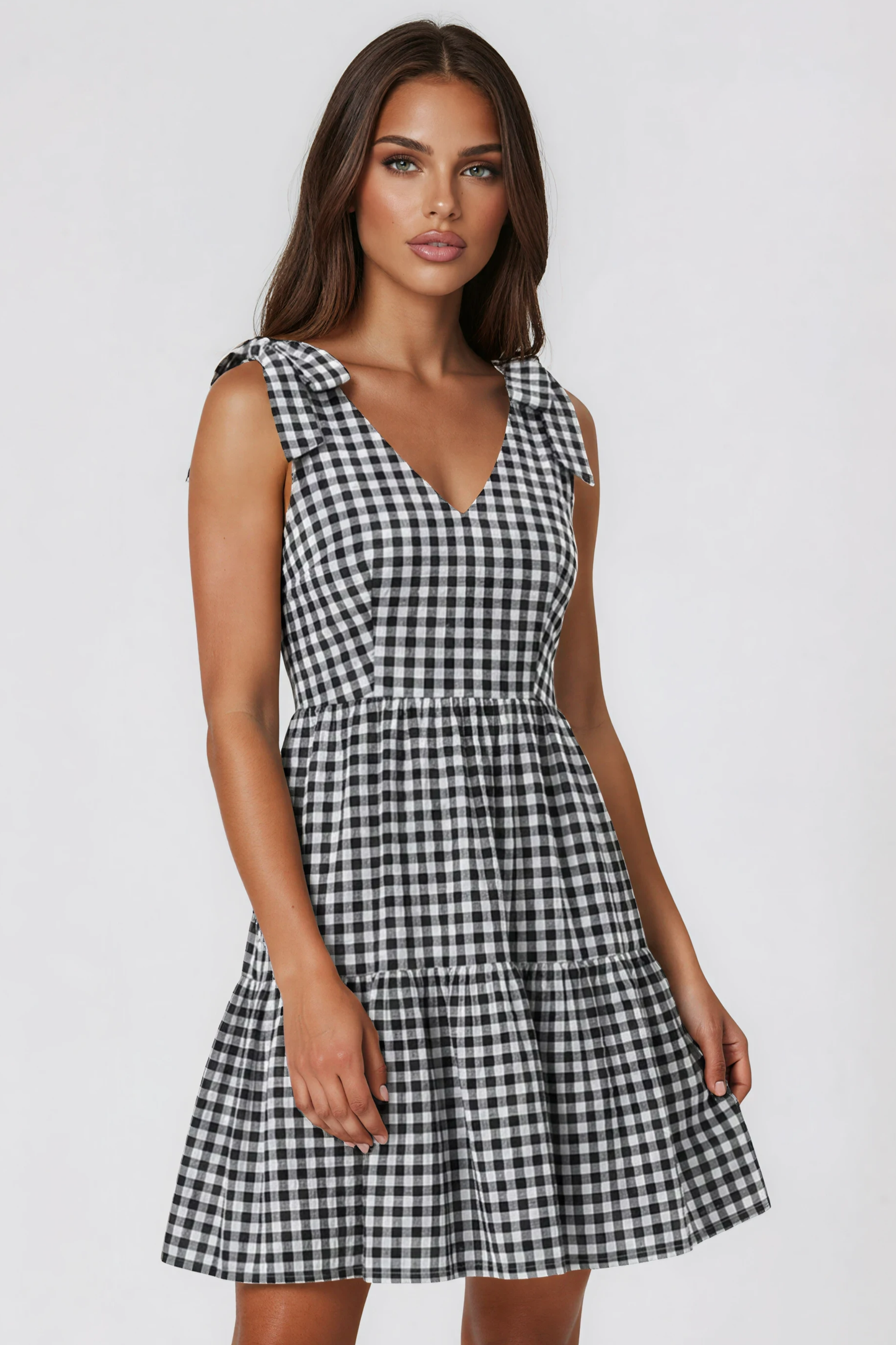 Mommy & Me Gingham Ruffle Dress