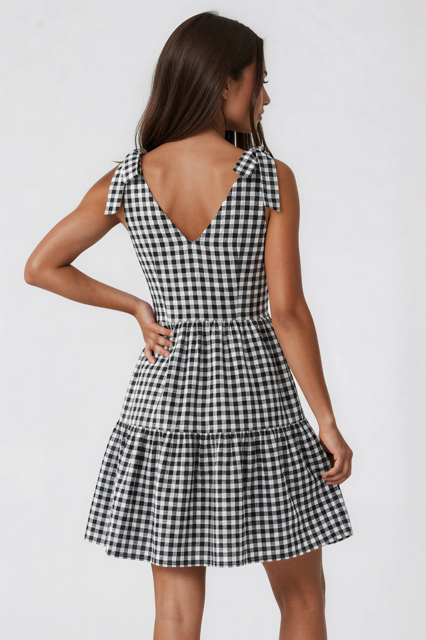 Mommy & Me Gingham Ruffle Dress