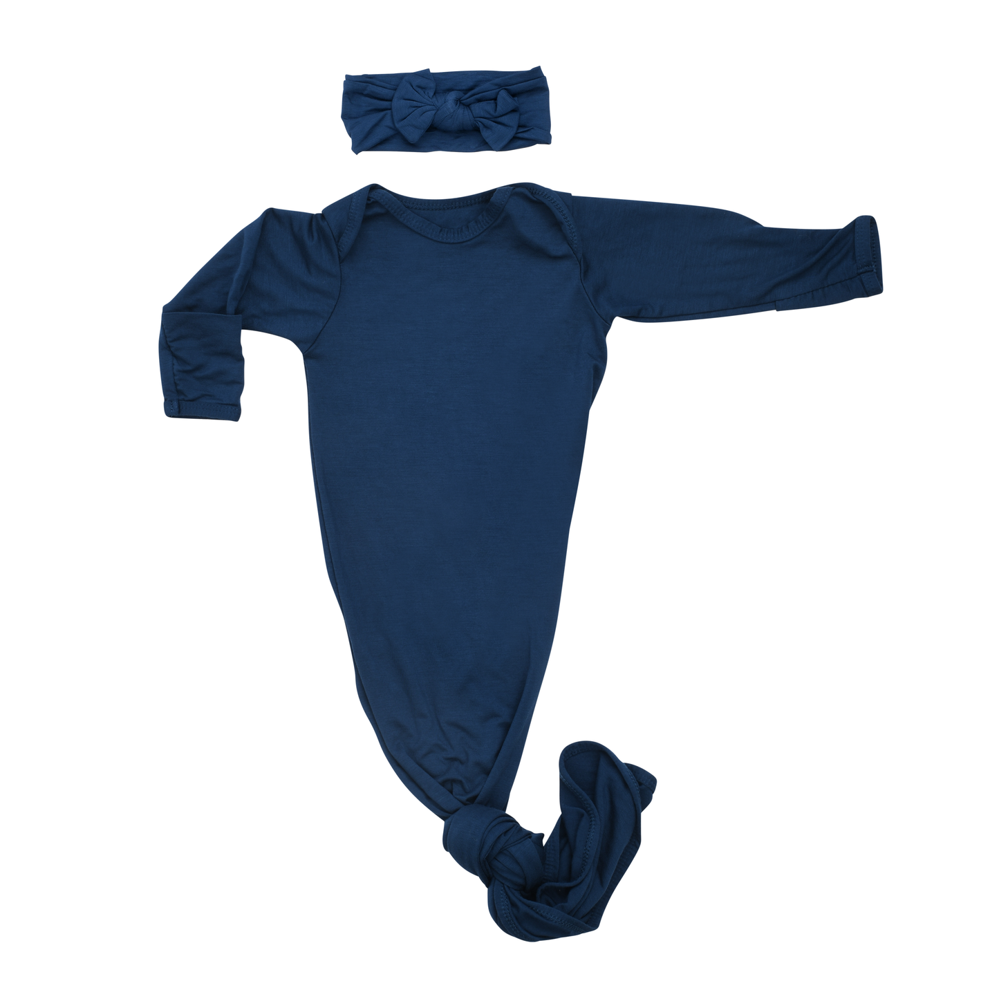 Navy Blue Knotted Gown with Knotted Hat