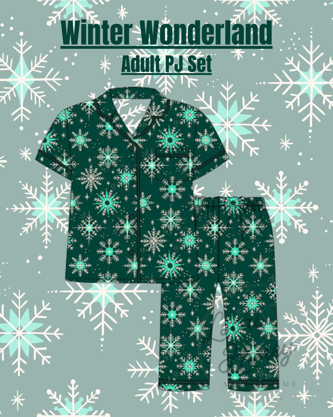 Pre order Adult Pj Set Winter Wonderland