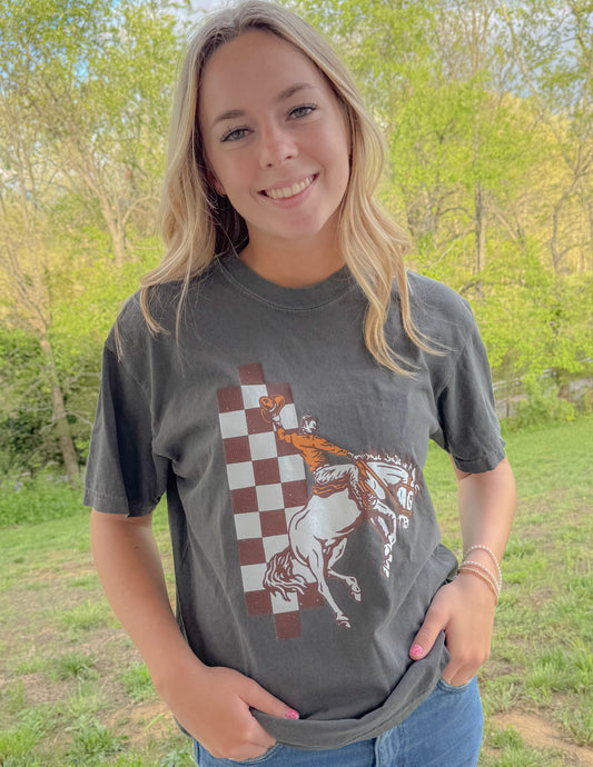 Checkered Bronc Comfort Color
