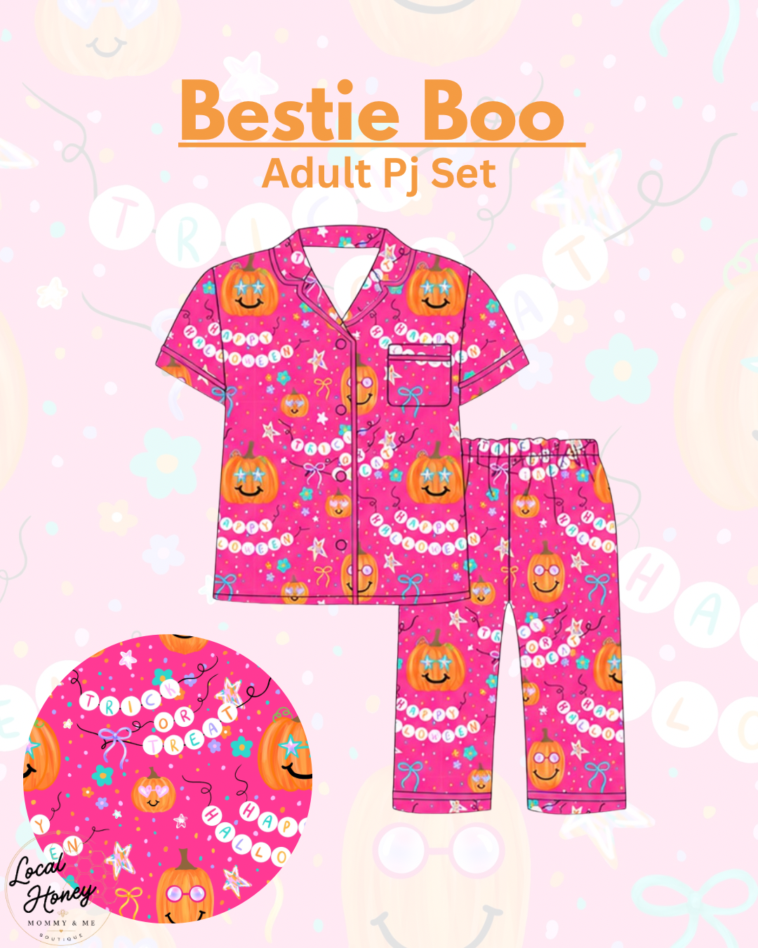 Pre order Bestie Boo Adult Pj set
