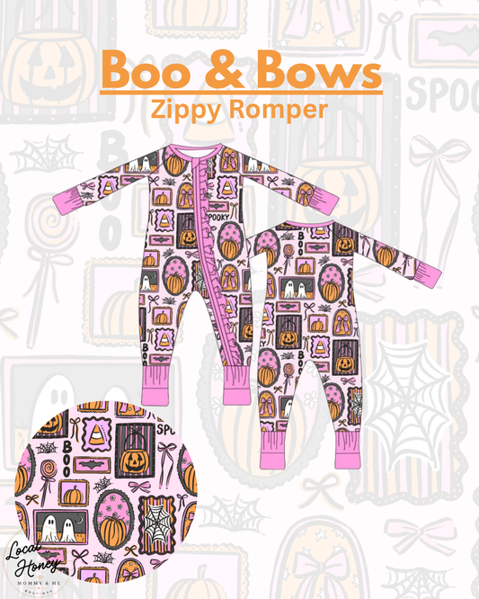 Pre Order Boo & Bows Zippy