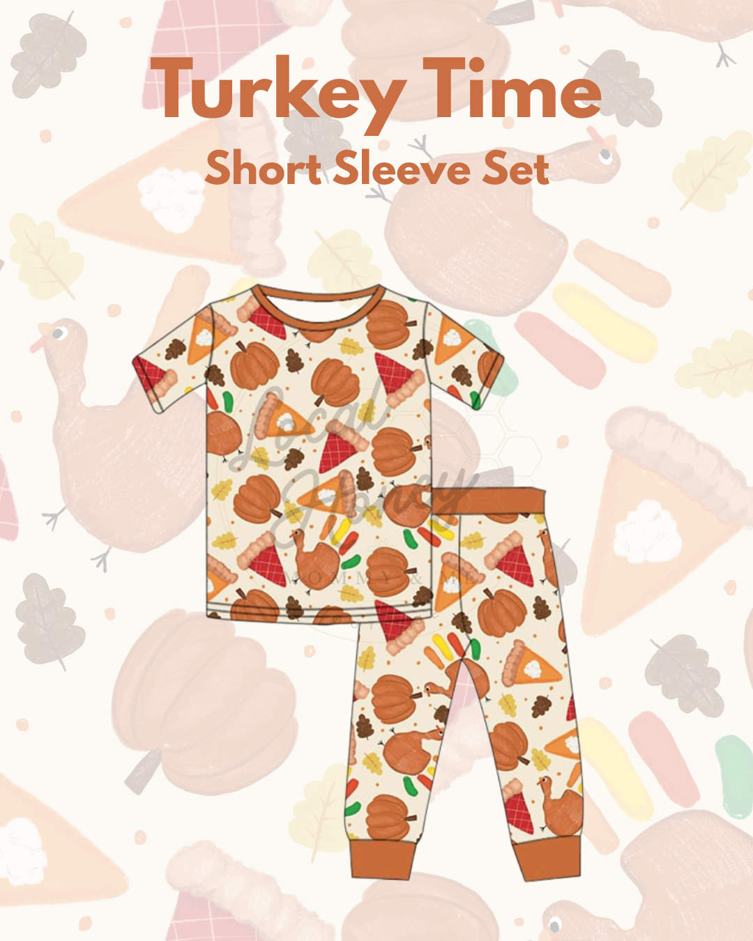 Pre order Turkey Time Short Sleeve Set