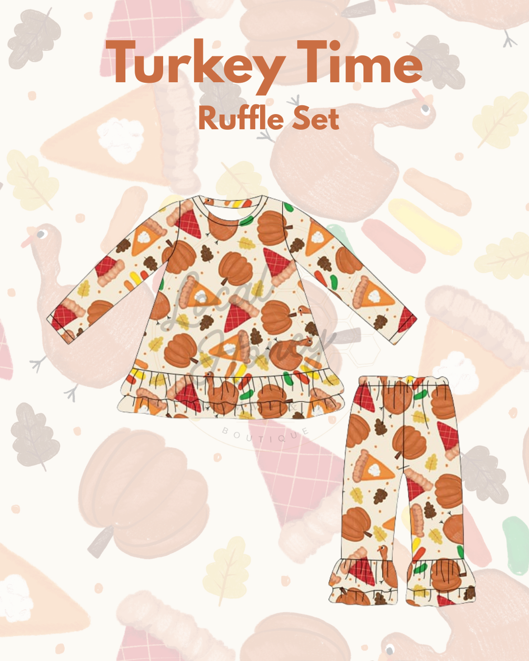 Pre order Turkey Time Ruffle Set