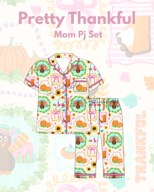 Preorder Pretty Thankful Adult Pj set