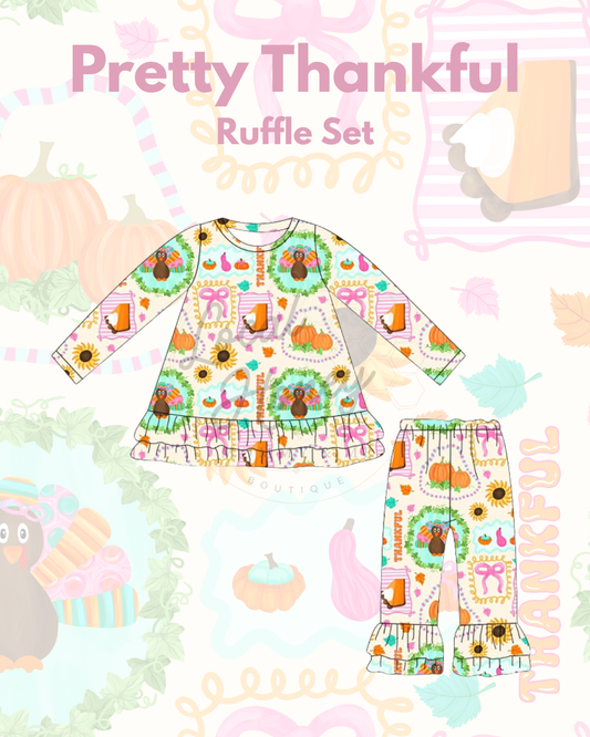 Pre order Pretty Thankful Ruffle Set
