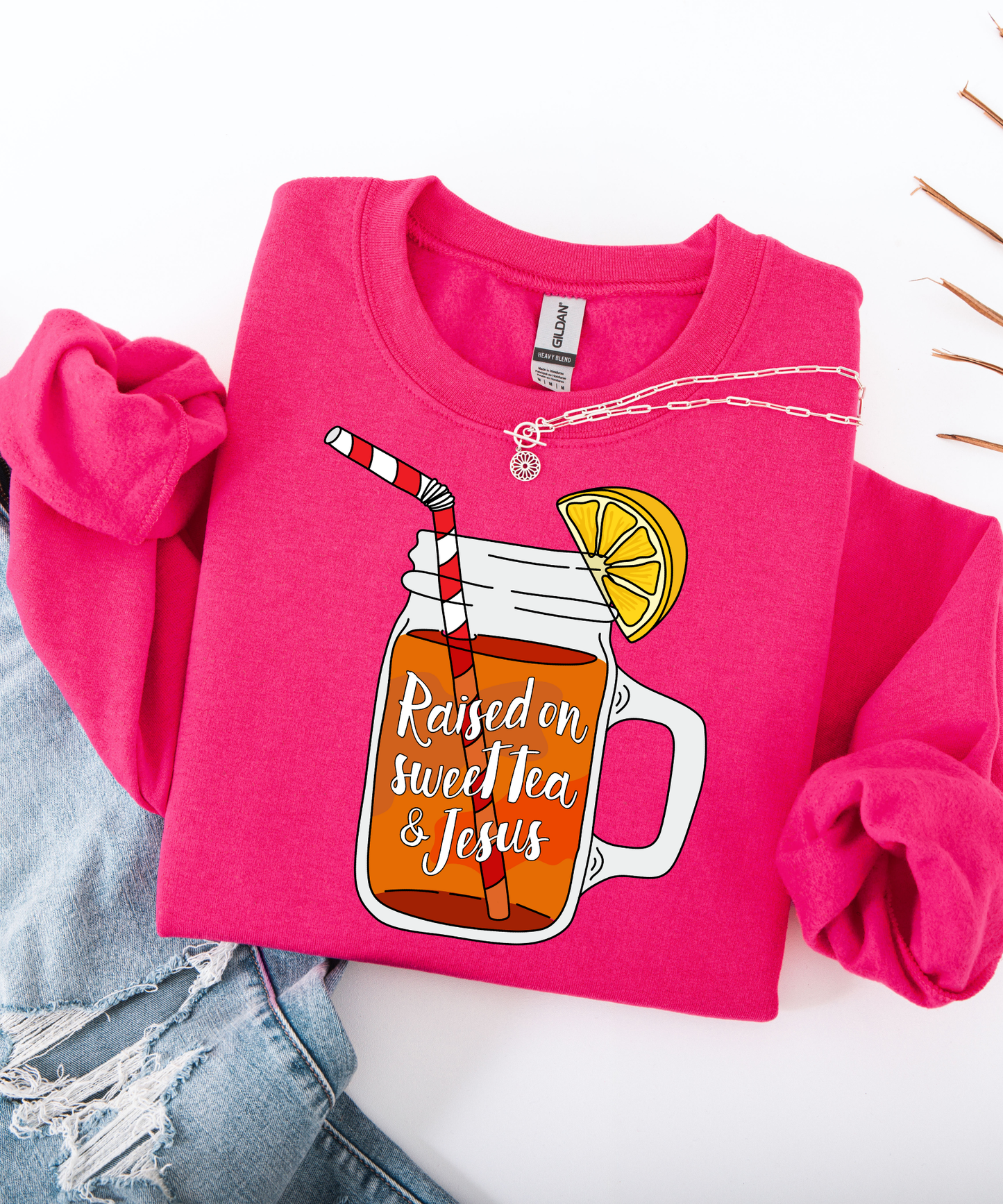 Sweet Tea and Jesus Crewneck