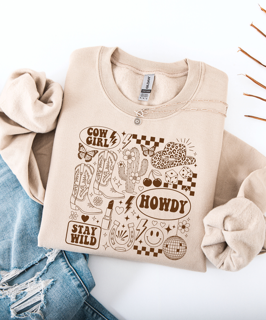Retro Cowgirl Crewneck