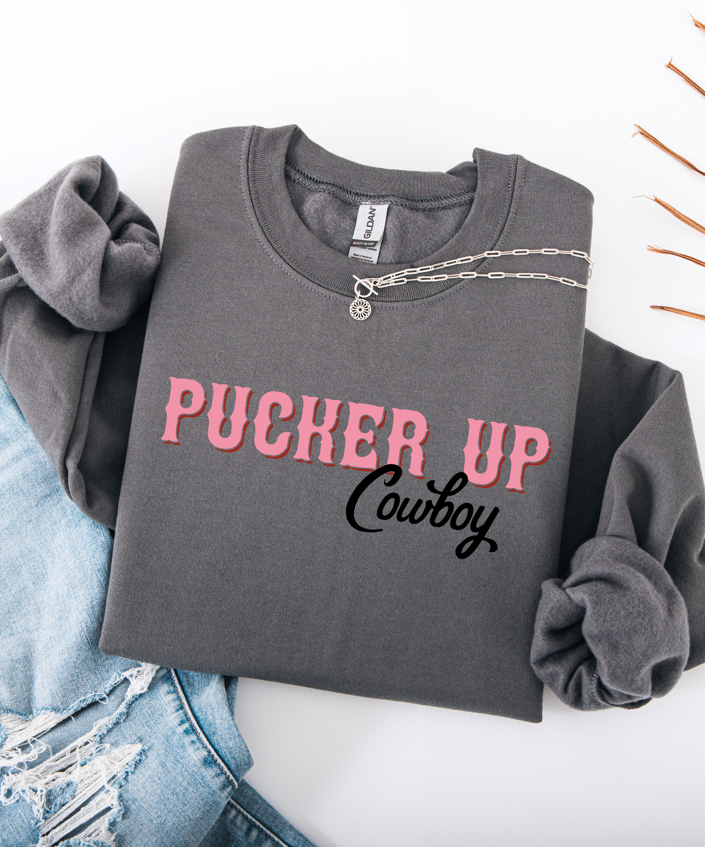 Pucker Up Cowboy Crewneck