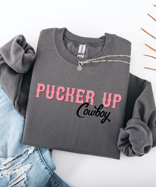 Pucker Up Cowboy Crewneck