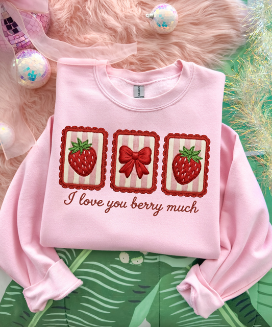 Faux Yarn I Love You Berry Much